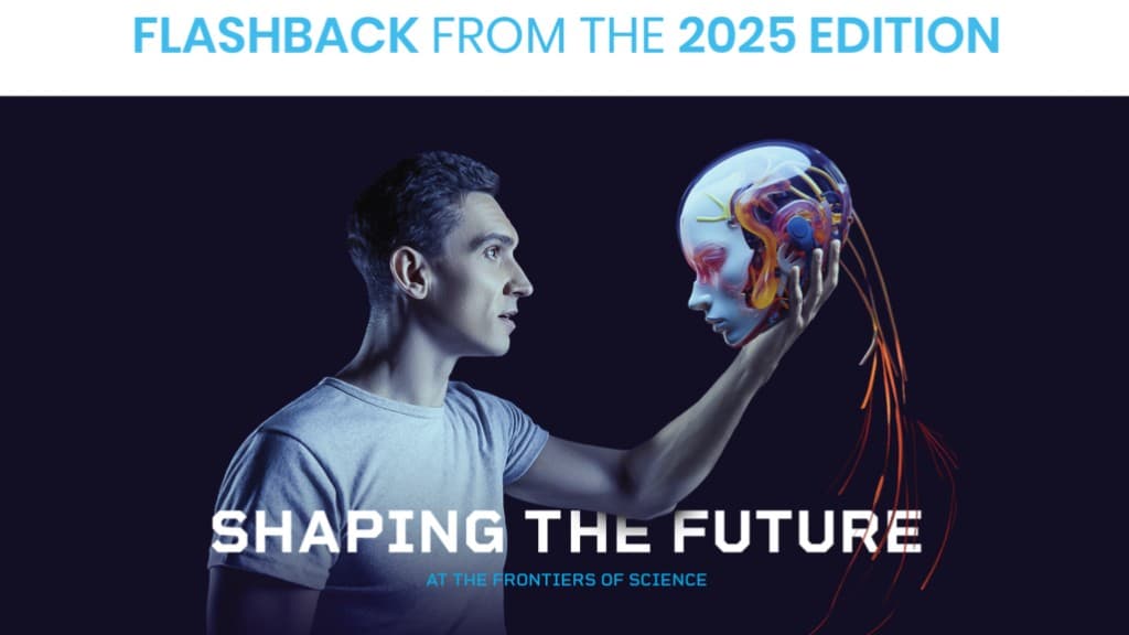 UM6P Science Week 5th Edition poster — Flashback from the 2025 edition, Shaping the Future at the Frontiers of Science